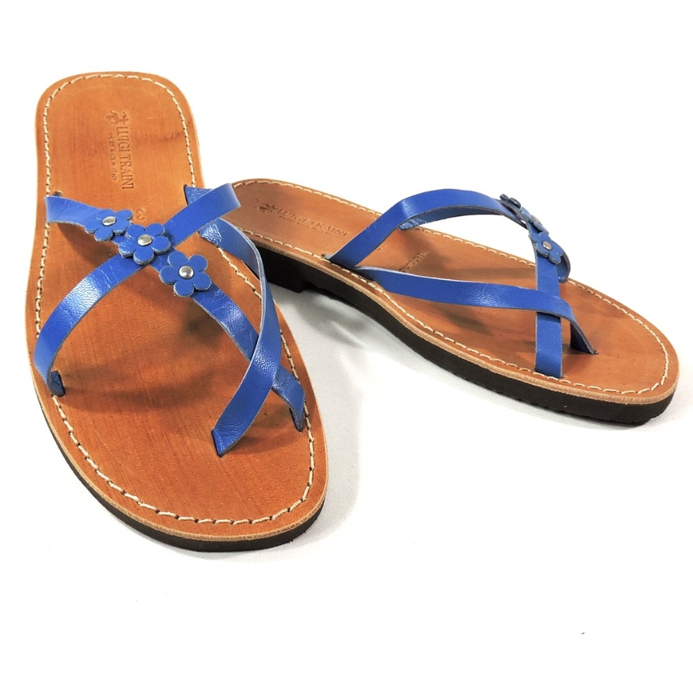 🇮🇹 LUIGI TRAINI🇮🇹 SUMMER LEATHER SANDALS